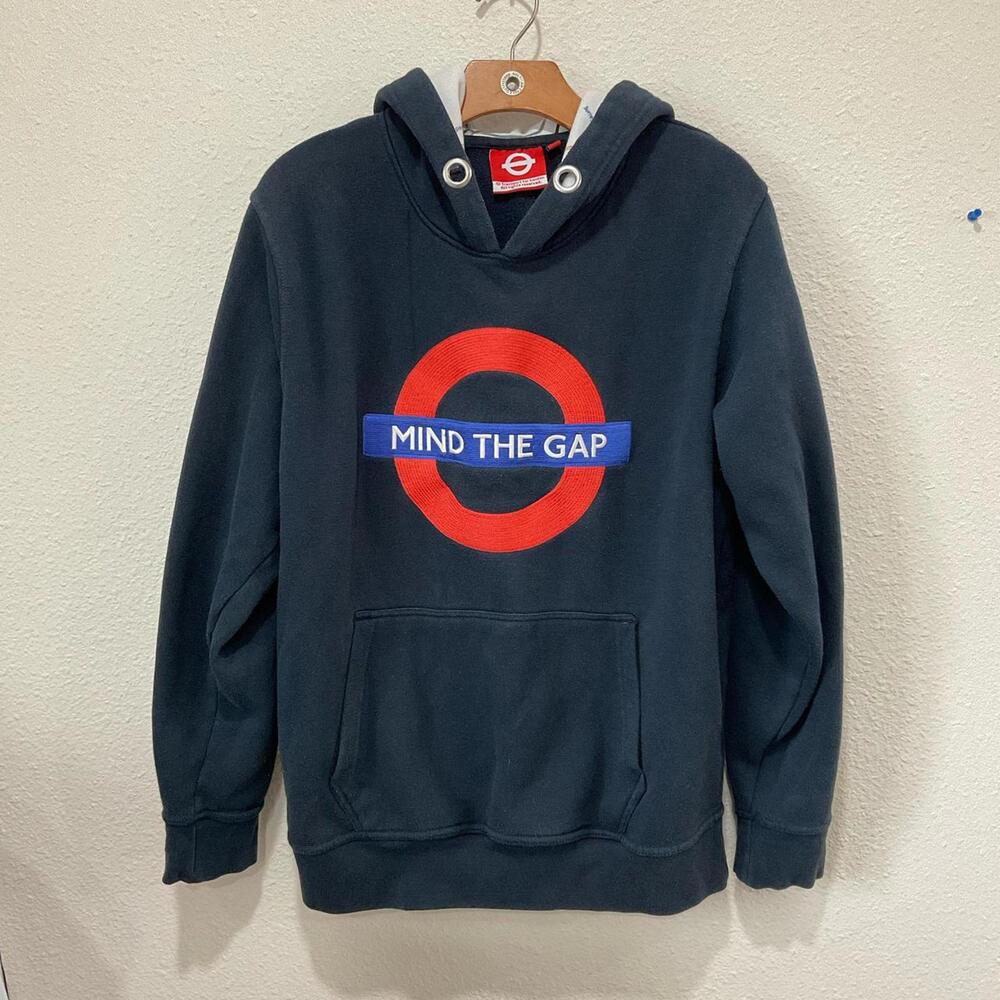 Underground Men's Black and Navy Hoodie